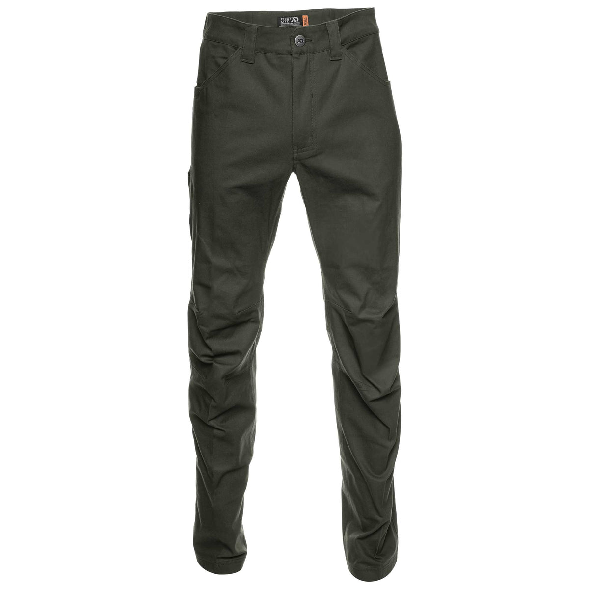 Dark green pants on a white background